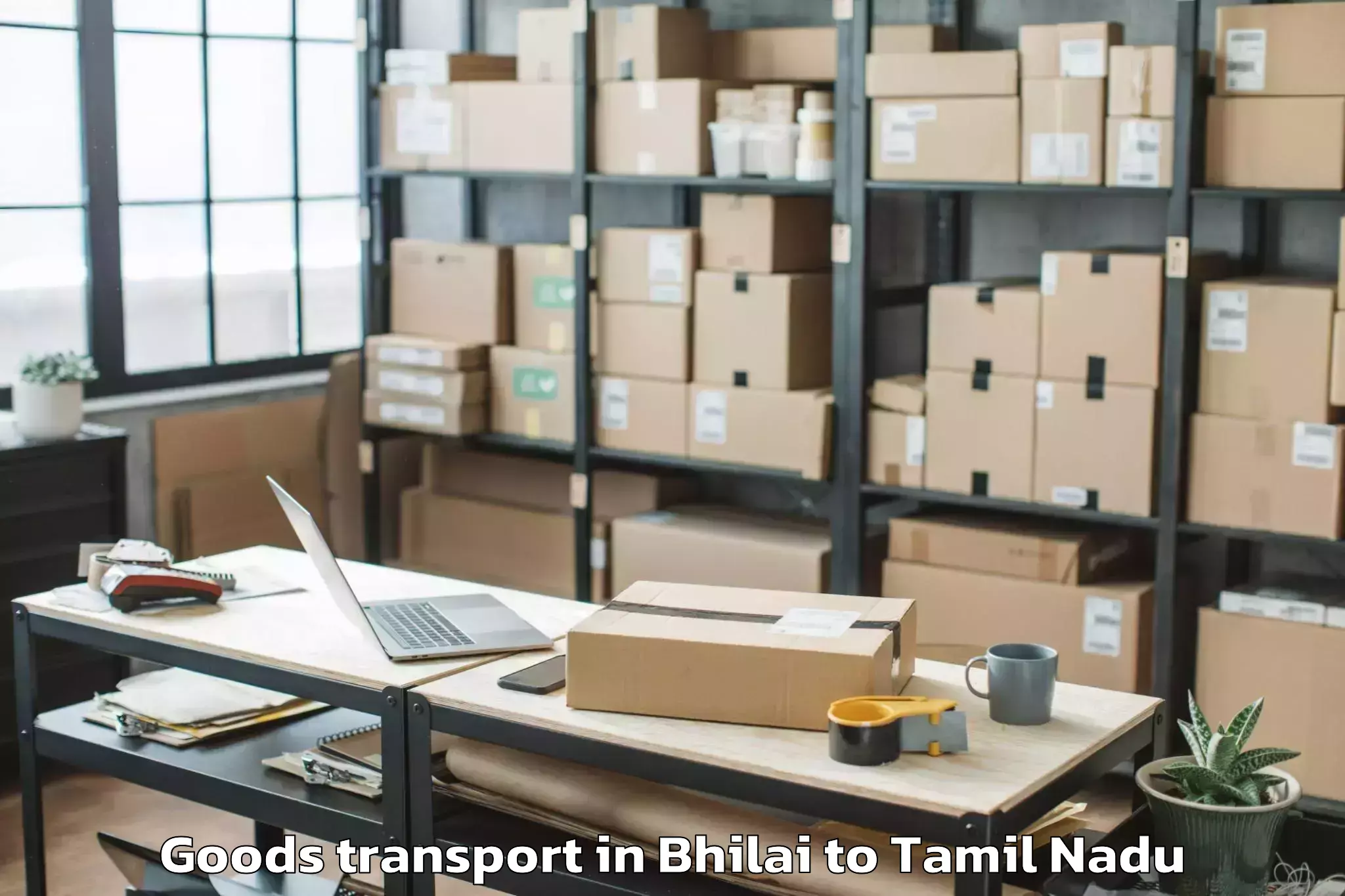 Comprehensive Bhilai to Vskvalasai Dindigul Dist Goods Transport